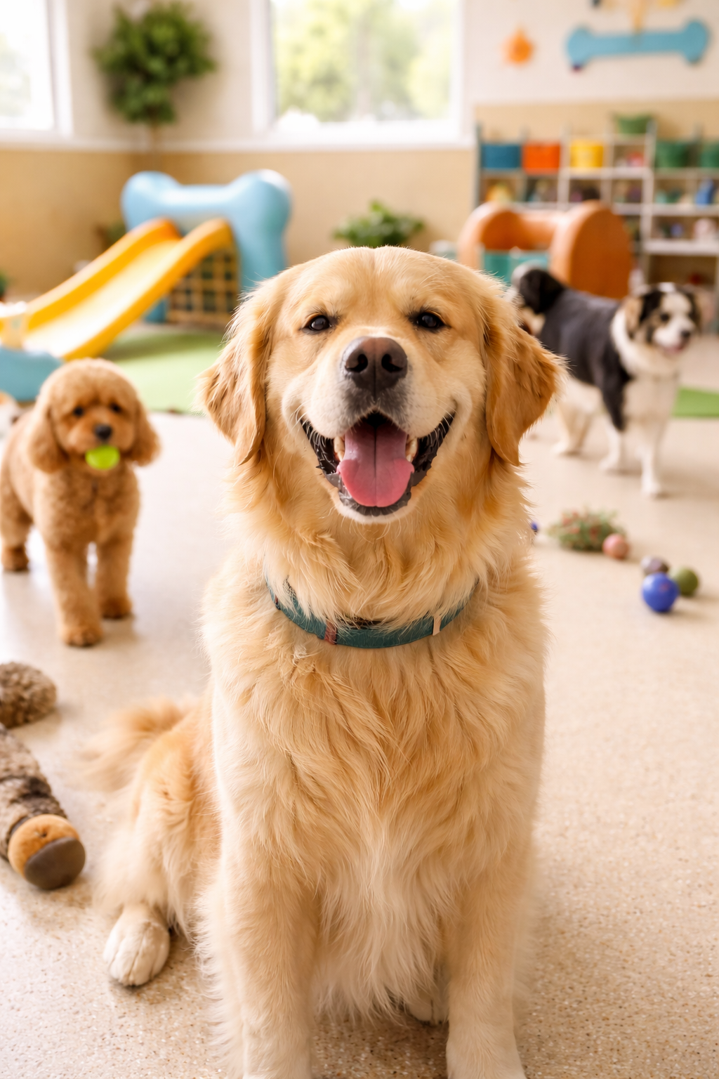 Prestataire avec animal et propriétaire – moment d'explication et de remise